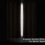 LEMOMO Blackout Curtains 66 x 72 Inch Long Cappuccino Curtains Set of 2 Panels - Image 3