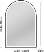 Arched LED Bathroom Mirror 24"x36", Dimmable-LED Mirror - Image 8