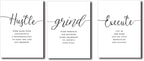 Canvas Grind Quote, Hustle Grind Execute, Inspirational Print, Office Wall Art - Image 8