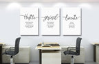 Framed Canvas Wall Art Hustle Quote, Office Wall Art, Positive Motivational Set - Image 4