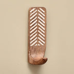 IndianShelf 10 LB- 6 Pieces Decorative Wood Adhesive Wall Hooks–Boho Peel and by IndianShelf