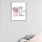 Inspirational Pink Flower Wall Art Decor - Image 7
