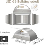 Aipsun 4 Pack Nickel Modern LED Wall Sconce Hardwired Indoor Wall Lights Up and - Image 7