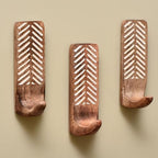 IndianShelf 10 LB- 12 Pieces Decorative Wood Adhesive Wall Hooks–Boho Peel and by IndianShelf