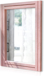 AAZZKANG Rectangle Mirror with Wood Framed Modern Farmhouse Hanging Wall by AAZZKANG