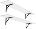 DINZI LVJ Long Wall Shelves, 47.3Inch Wall Mounted Shelves Set of 2, Extra by DINZILVJ