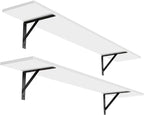 DINZI LVJ Long Wall Shelves, 47.3Inch Wall Mounted Shelves Set of 2, Extra by DINZILVJ