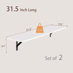 DINZI LVJ Long Wall Shelves, 31.5 x 7.9 x 6.1 Inches, Easy-to-Install, Large - Image 3