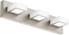 Ralbay Brushed Nickel Bathroom Vanity Lights Metal Acrylic LED Modern Bathroom by RalbayLighting