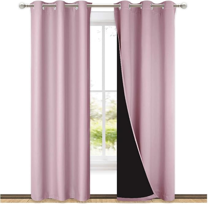 NICETOWN 100% Blackout Window Curtain Panels, Heat and Cold Blocking Drapes by NICETOWN