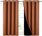 NICETOWN Burnt Orange 100% Blackout Curtains 45 inches Long, 2 Thick Layers by NICETOWN