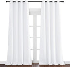 NICETOWN White Room Darkening Curtain 95 inches Long by NICETOWN