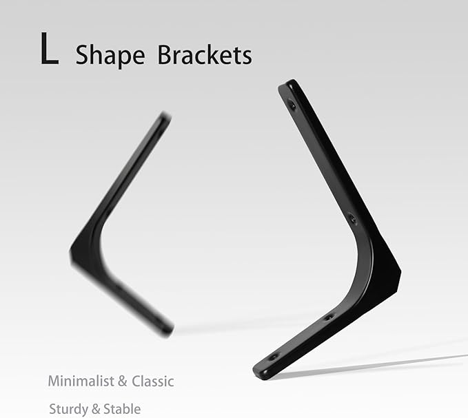 DINZI LVJ Long Wall Shelves, 31.5 Inch Wall Mounted Shelves Set of 2, - Image 4
