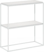 Furinno Moretti Modern Storage Shelves, 2-Tier Wide Stackable Book Shelf - Image 5