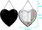 DMDFIRST Heart Shaped Silver Glass Mirror 2 Pack 12x12inch Crystal Crush - Image 7