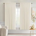 MIULEE Birch Back Tab Blackout Curtains 63 Inch Length 2 Panels Set by MIULEE