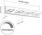 Ralbay Dimmable Bathroom Lights Modern 4 Lights Vanity Lights Fixtures Acrylic - Image 2