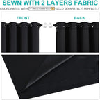 NICETOWN Complete 100% Blackout Curtain Set, Thermal Insulated & Energy - Image 5