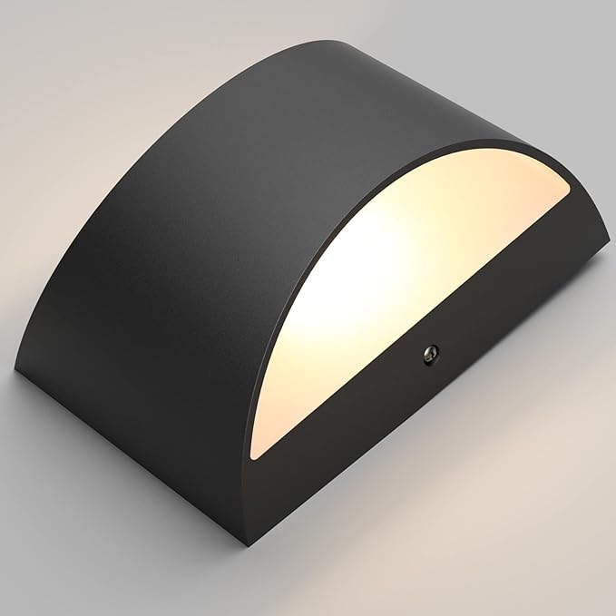 Aipsun Black Modern LED Wall Sconce Hardwired Indoor Wall Lights Set of 2 Up - Image 2