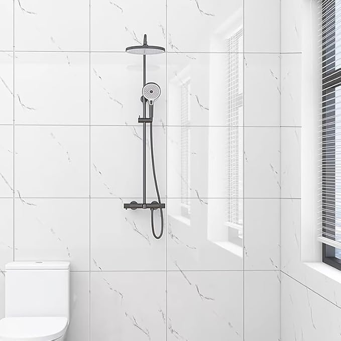 10pcs Peel and Stick Tile Shower Waterproof Marble Tiles Wall Panels, - Image 8