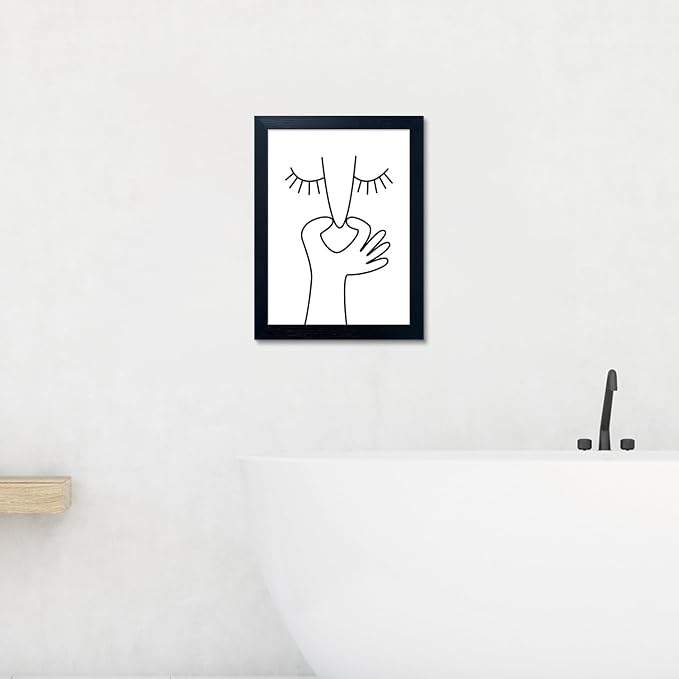 Framed Black and White Bathroom Wall Art Funny Bathroom Wall Decor Signs Bad - Image 6