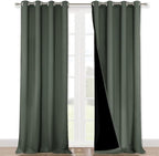 NICETOWN 100% Blackout Curtains 120" Long, Pair of Energy Smart & Noise by NICETOWN