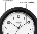 PresenTime & Co. 8.5" Modern Farmhouse Essential Wall Clock, Silent non Ticking - Image 2