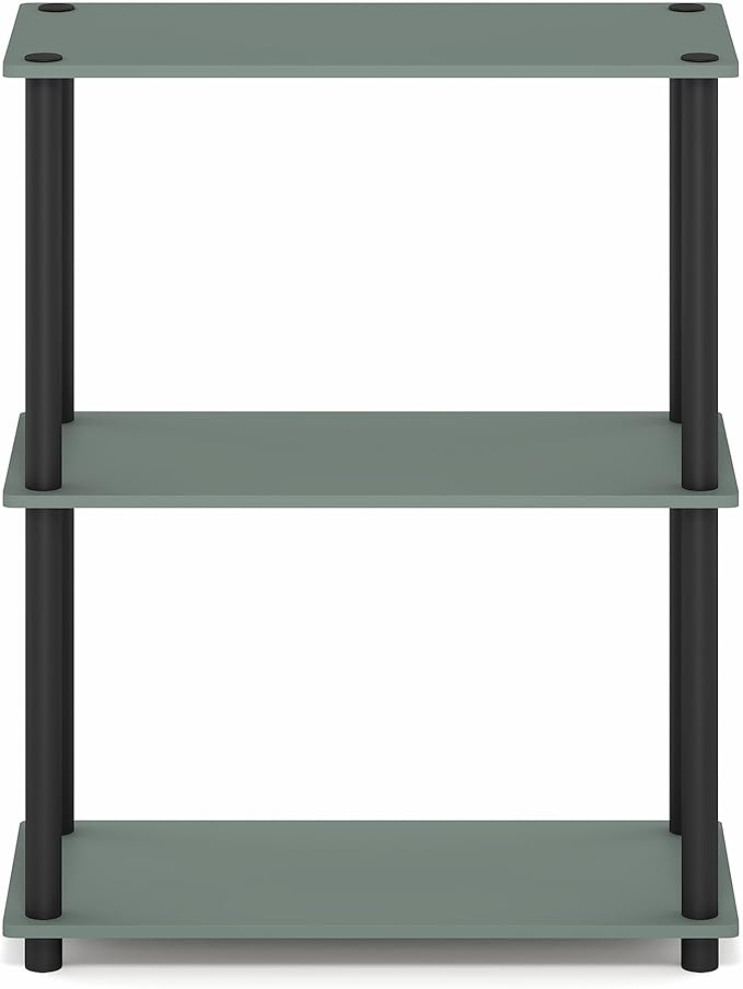Furinno Turn-N-Tube Storage Shelves, 3-Tier Book Shelf, Corner Shelf, Toolless - Image 6