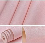 Cohoo Home Silk Pink Wallpaper Peel and Stick Contact Paper Pink Textured Silk - Image 3