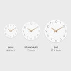 mooas Flatwood Wall Clock, 9.8" Silent Non-Ticking Sweep Movement Decorative - Image 2