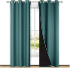 NICETOWN Blackout Curtains 80 inches Long, 2 Pieces, Sea Teal, Full Light by NICETOWN