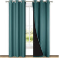 NICETOWN Complete 100% Blackout Curtain Set, Thermal Insulated & Energy by NICETOWN