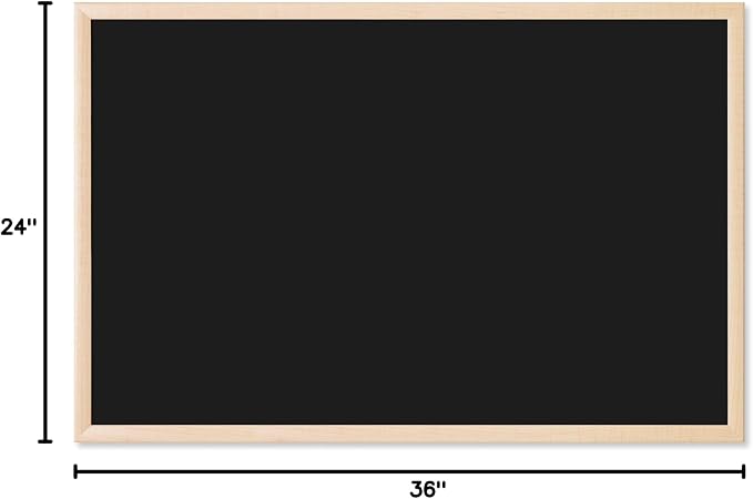 U Brands Chalkboard, Birch Wood Frame, Wall Mountable, Dry Erase Board - Image 7