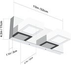 Ralbay Modern Chrome Vanity Light 2 Light Acrylic Stainless Steel Chrome - Image 3