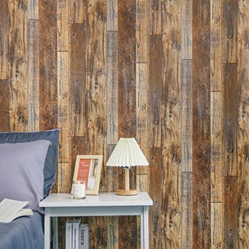 TANONE Wood Contact Paper Peel and Stick Wallpaper, Shiplap Wall Paper Wood - Image 7