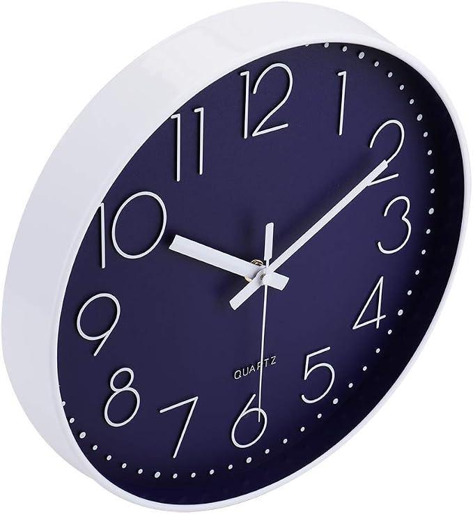 jomparis 12 Inch Silent Non-Ticking Battery Operated Quality Quartz Round Wall - Image 4