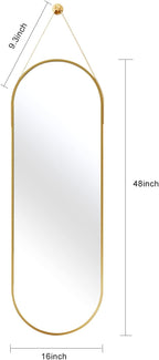 OGCAU 48'' x 16'' Full Length Mirror Wall-Mounted, Full Body Hanging Mirror - Image 7