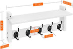 Homode Wall Shelf with Hooks, Coat Rack Wall Mount with Pegs, Hanging Entryway - Image 8