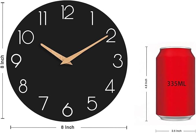 cicininc Wall Clock, Decorative Battery Operated Wall Clocks - Image 4
