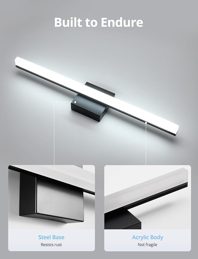 Combuh LED Bathroom Light Fixtures Over Mirror 24 Inch 14W, Modern IP44 Wall - Image 5