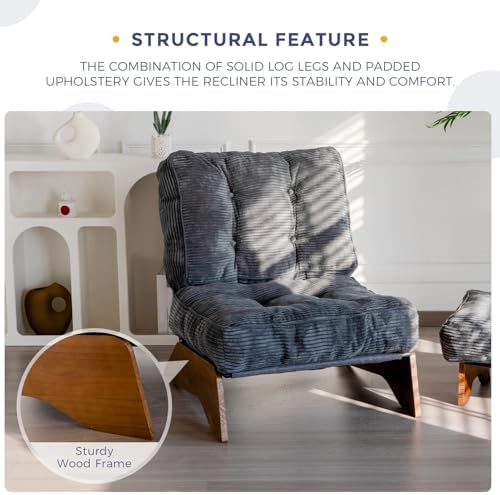 MAXYOYO Accent Chair with Ottoman, Lounge Chair with Adjustable Backrest - Image 6