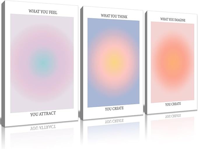Framed 3 Color Abstract Wall Art Poster Room Aesthetics Spiritual Spiritual by NCYEL