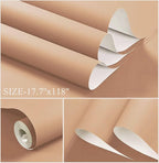 Dimoon 118''x17.7'' Orange Peel and Stick Wallpaper Contact Paper Modern Self - Image 2