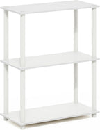 Furinno Turn-N-Tube Storage Shelves, 3-Tier Book Shelf, Corner Shelf, Toolless - Image 5