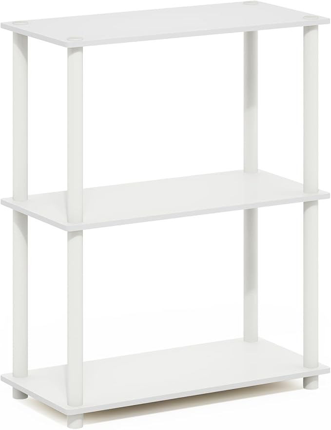 Furinno Turn-N-Tube Storage Shelves, 3-Tier Book Shelf, Corner Shelf, Toolless - Image 5