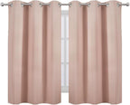 LEMOMO Blush Blackout Curtains/38 x 54 Inch/Set of Two Panels Grommet Living - Image 2