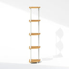 Furinno Turn-N-Tube Storage Shelves, 5-Tier Book Shelf, Corner Shelf, Toolless - Image 6