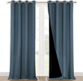 NICETOWN 100% Blackout Blinds, Smoky Blue, Laundry Room Decor Window Treatment by NICETOWN