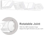 Ralbay Chrome Vanity Lights for Bathroom Adjustable Acrylic Chrome Modern LED - Image 2