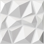 Art3d Decorative 3D Wall Panels in Diamond Design, 11.8"x11.8" Matt White by Art3d